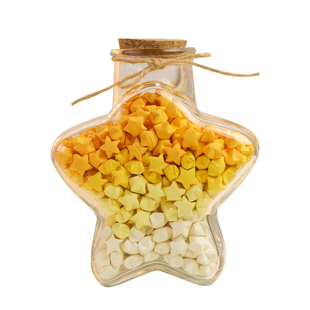 玻璃瓶许愿瓶木塞贝壳沙子干花储物瓶彩虹瓶漂流空瓶幸运星星折纸