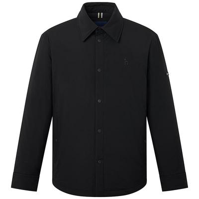 【秋季甄选】Hazzys哈吉斯衬衫式薄棉服外套男士休闲宽松通勤棉衣