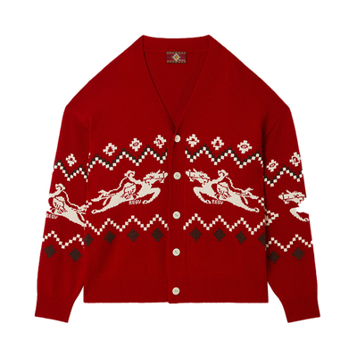 【刘昊然同款马上行系列】VICUTU马年限定针织开衫时尚百搭毛衣