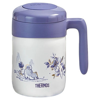 膳魔师保温杯简约大容量不锈钢可爱办公室茶杯桌面把手杯TCMM-520