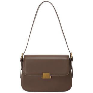 稻草人包包女新款秋冬牛皮单肩包斜挎包真皮腋下马鞍包豆腐包女包