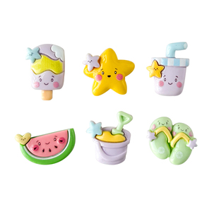 可爱海滩星星车贴遮挡划痕电动车装饰小配件车头挂件车外装饰品