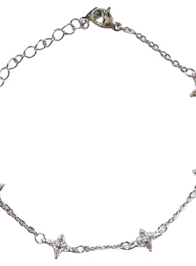 银手链s925银女士2025新款流行幸运四叶草小众设计超好看银手链女