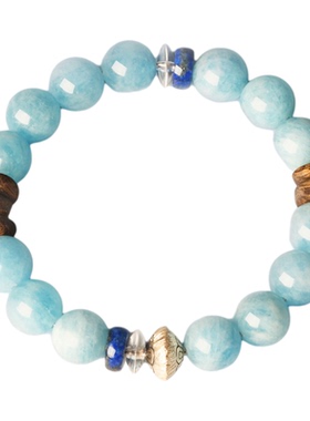 天然海蓝宝手链女款手串