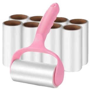 10/16cm纸粘毛器滚筒可撕式粘尘纸滚沾头发替换芯卷纸衣服除毛滚