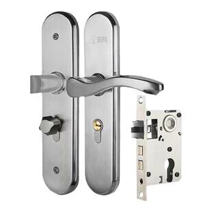 玥玛双舌房间门锁免改孔室内房间门不锈钢通用型家用实木门把手锁