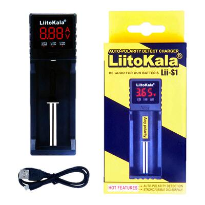 liitokala Lii-S1 18650 电池充电器，用于 16340 14500 LiFePO4