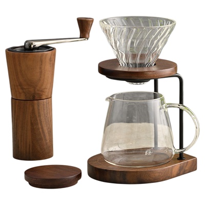 HARIO天然胡桃木手冲套装