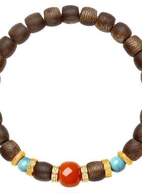 【生日礼物】周大生沉香木手串