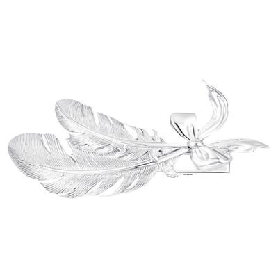 YVMIN尤目 x SHUSHUTONG 双羽毛镀金发夹设计师生日礼物