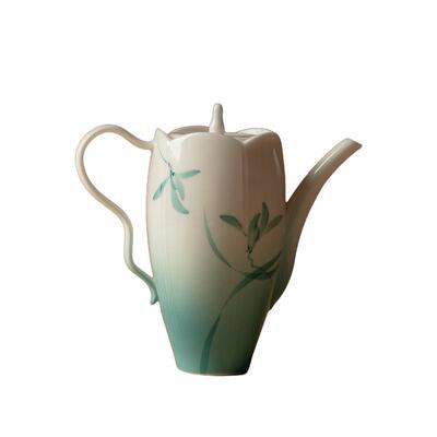 繁野手绘兰花茶壶执壶高颜值陶瓷功夫茶具泡茶壶带球孔过滤不烫手