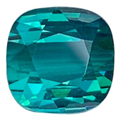 FIICCI珠宝 阿富汗天然拉贡碧玺正方枕形蓝色lagoon碧玺裸石镶嵌