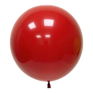 风车24寸圆形乳胶气球路引立柱气球石榴红色链条派对装饰婚庆布置