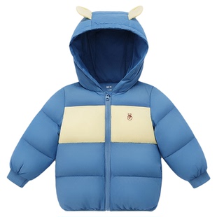 【清仓】allolugh儿童羽绒服保暖鸭绒短款连帽中小宝宝可爱冬季款