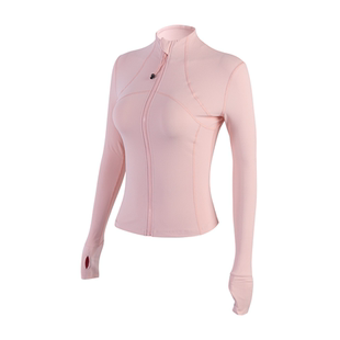 运动外套女秋冬裸感修身瑜伽服长袖外穿跑步普拉提训练服健身上衣