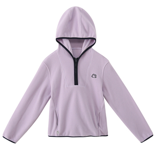 初中生双面摇粒绒2024冬装新款女大童加厚保暖校服内搭毛绒外套潮