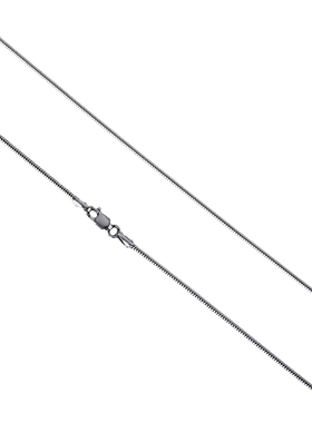 925纯银狐尾链男女毛衣链粗素链