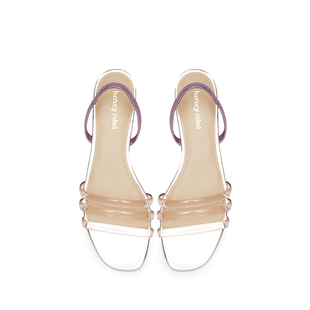 LR女鞋 Luxury Rebel夏季时尚透明感平底露趾凉拖鞋LI260B14021