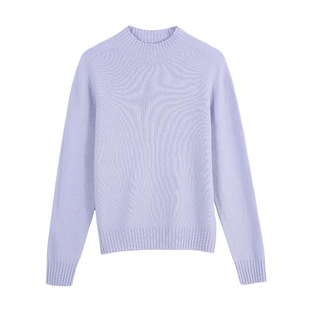 云上生活【柔光】无缝一体羊绒混纺保暖毛衣2025冬半高领针织衫女