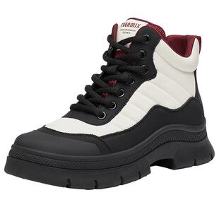 天美意冬新款休闲系带运动百搭复古户外厚底女板靴BK341DD4