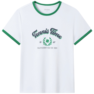 特步童装儿童速干短袖T恤女童夏装2026夏季新款大童运动上衣服短T