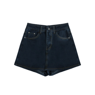 大码牛仔短裙女夏季半身裙高腰a字显瘦宽松梨形身材胖mm包臀裤裙