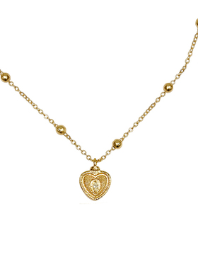 ATELIERSO 【董洁同款】字母爱心香水瓶项链金色系列