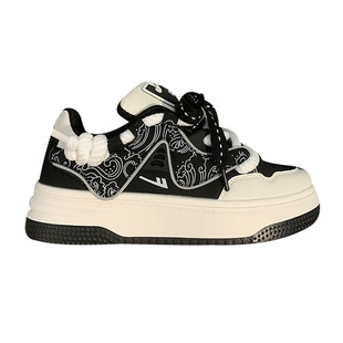 回力黑白原创情侣小白鞋男女春季加绒百搭保暖运动板鞋子国潮厚底