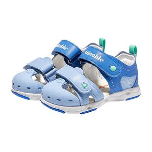 基诺浦机能鞋夏款学步期鞋子男女宝宝鞋包头包跟凉鞋GW1318