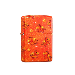 zippo打火机卡通小马哑漆彩印官方正品煤油防风生日礼物送男友