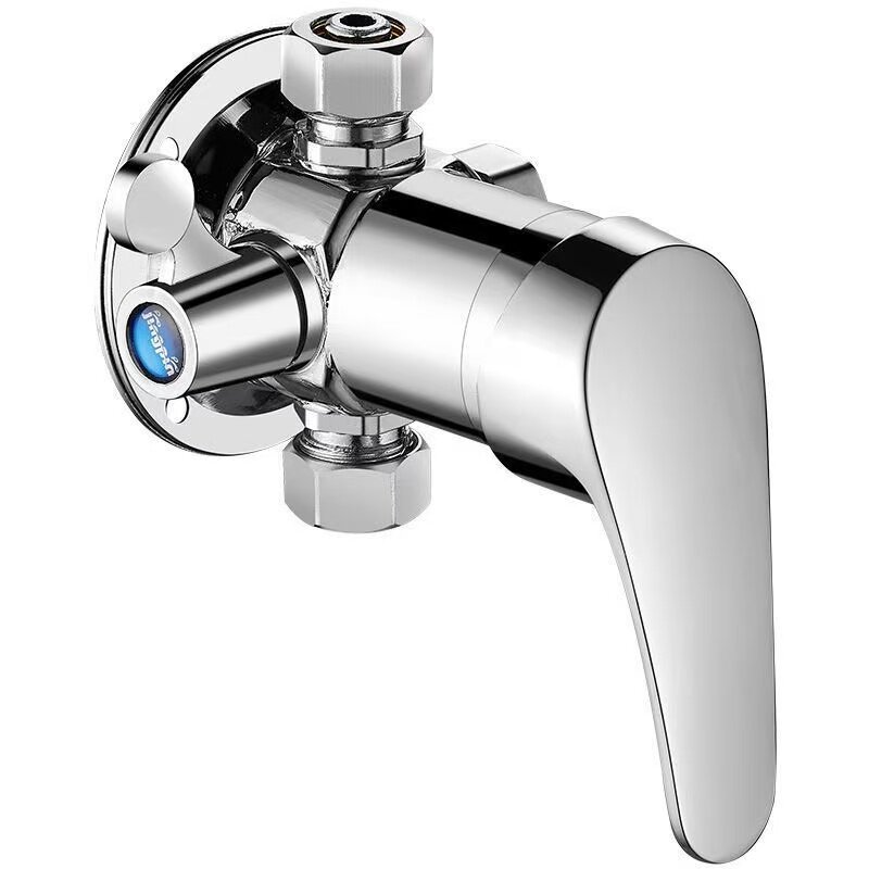 全铜明装太阳能热水器带上水混水阀冷热淋浴水龙头家用老式开关阀
