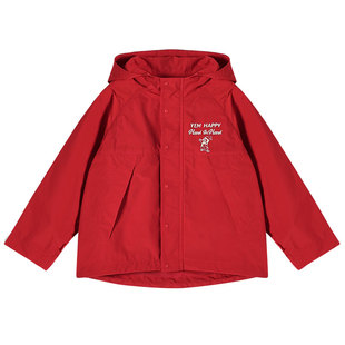 允儿妈女童日系小众户外防风衣女孩春季新款冲锋衣儿童时尚外套潮