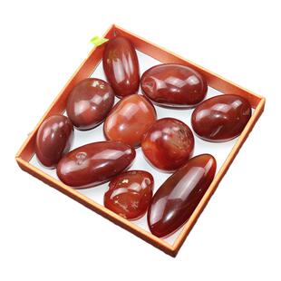 如鸿天然红玉髓原石摆件水晶碎料玛瑙石橙红色鱼缸石头造景宝石