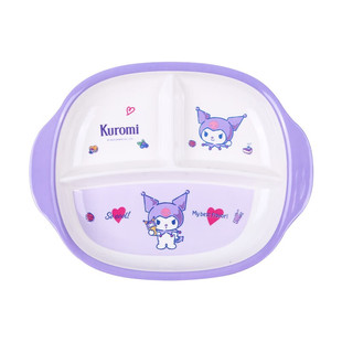 (WUHE)五和库洛米儿童餐具卡通家用防烫宝宝餐盘分格盘三格饭碗