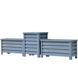 铝合金花箱户外庭院围栏阳台大号花盆花槽室外种植箱道路花坛组合