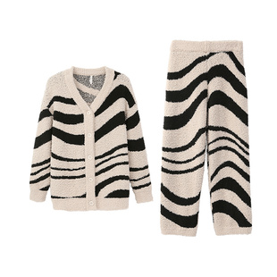 安之伴【巨保暖】半边绒情侣睡衣秋冬季加厚冬款男女珊瑚绒家居服