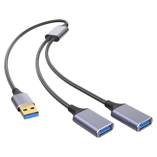 温联 usb扩展器充电分线器typec拓展坞插头接U盘键盘鼠标一分三多口hub笔记本电脑ubs1拖2转接头加长供电延长