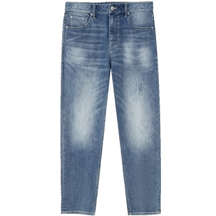 905杰克琼斯男装秋季牛仔裤弹力潮时尚水洗凉感锥形九分裤子男款