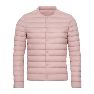 鸭鸭轻薄羽绒服女短款2025新款时尚百搭休闲圆领内胆纯色保暖外套