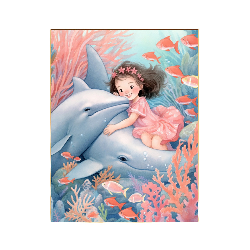 儿童房diy数字油画填色手绘填充