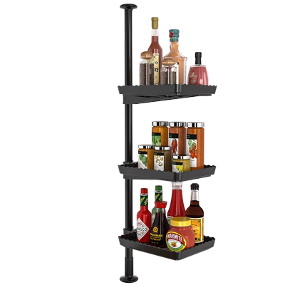 顶天立地置物架免打孔调料收纳架