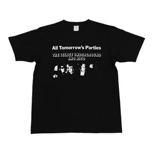 地下丝绒摇滚乐队涅盘sonicyouth皇后国潮高街vintage黑长短袖T恤