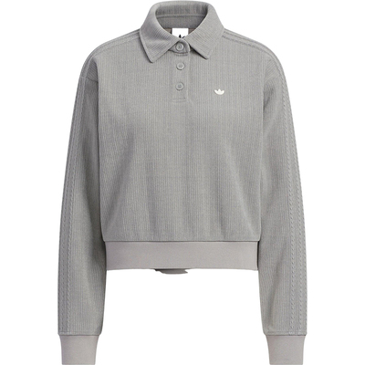 Adidas/阿迪达斯正品三叶草女士短款宽松针织运动POLO衫KS5981