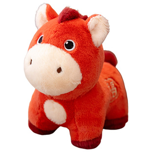 2026马年吉祥物公仔福气小红马玩偶毛绒玩具娃娃公司年会新年礼物