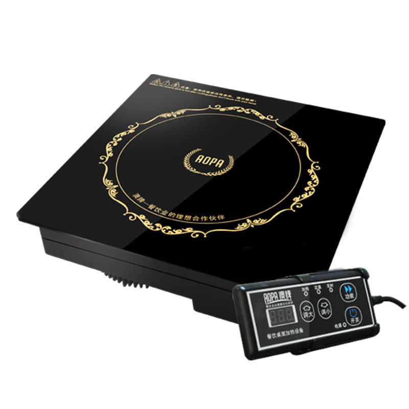 AOPA澳牌H9火锅电磁炉YS-22P商用方形嵌入线控电池炉大功率2000W