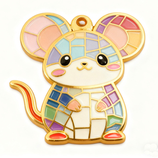 厂家批发黄铜文创卡通十二生肖钥匙扣挂件女包书包可爱金属钥匙链