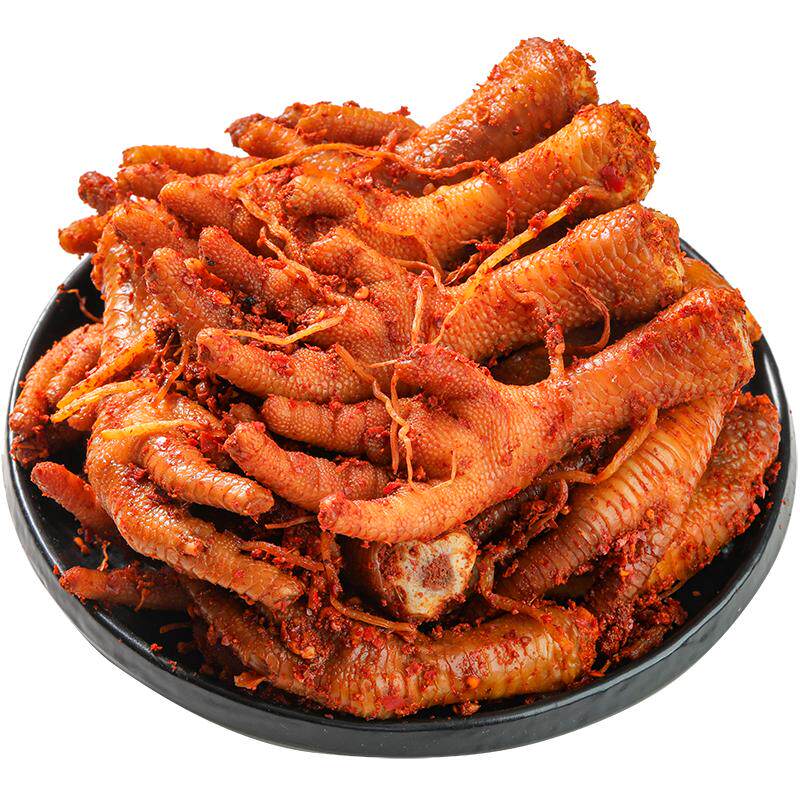 云南佤味鸡爪鸡脚香辣麻辣苤菜根即食爆辣熟食零食小吃美厨妈妈
