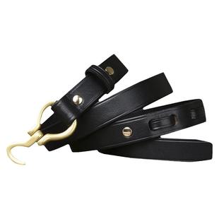 阿美咔叽美式复古黄铜钩头层牛皮手工腰带牛仔个性小众女真皮带潮