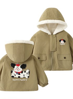 咔咔熊猫婴儿衣服连帽外套冬装秋冬男童女童棉衣儿童棒球服上衣潮
