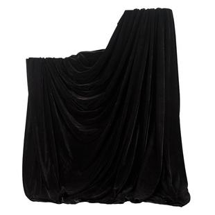 黑色吸光拍照背景布绒布婚庆背景布会议桌布窗帘舞台幕布丝绒布料